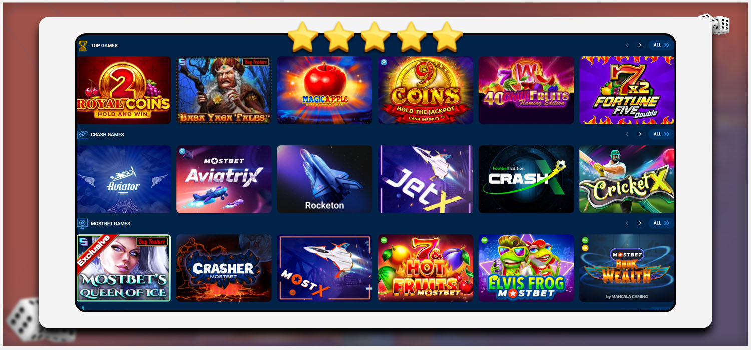 Mostbet offers great games beyond Monopoly Live: slots, cards, roulette, etc. Bangladeshi players can enjoy thousands of options.